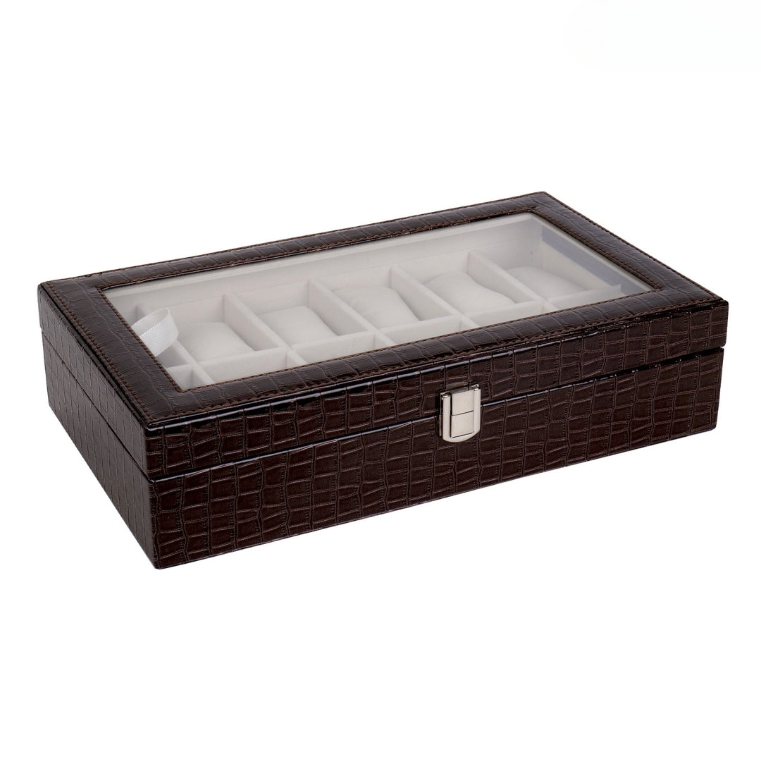 12 Slot Watch Box ( With Glass Top)
